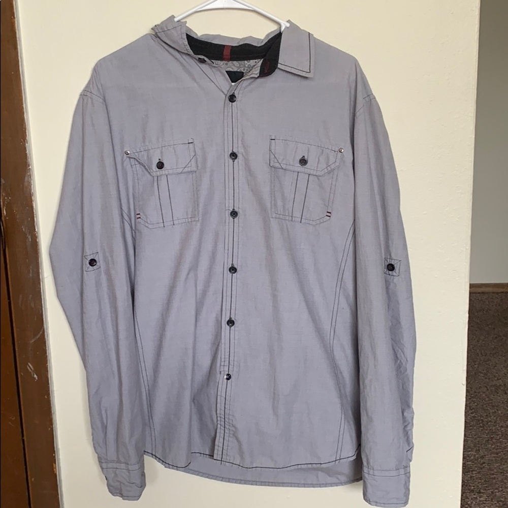Tranquility Mayhem button down shirt